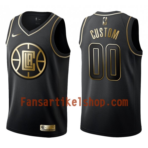 NBA Los Angeles Clippers Trikot Benutzerdefinierte Nike Schwarz Golden Edition Swingman - Herren